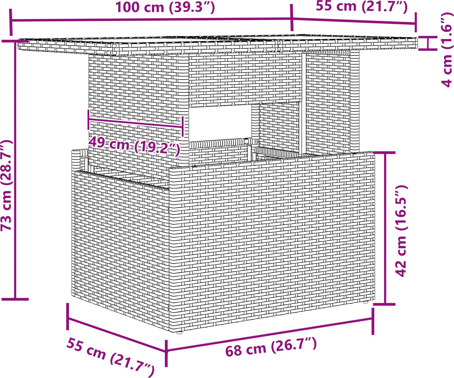 6-częściowy zestaw sofy ogrodowej z poduszkami czarny polirattan