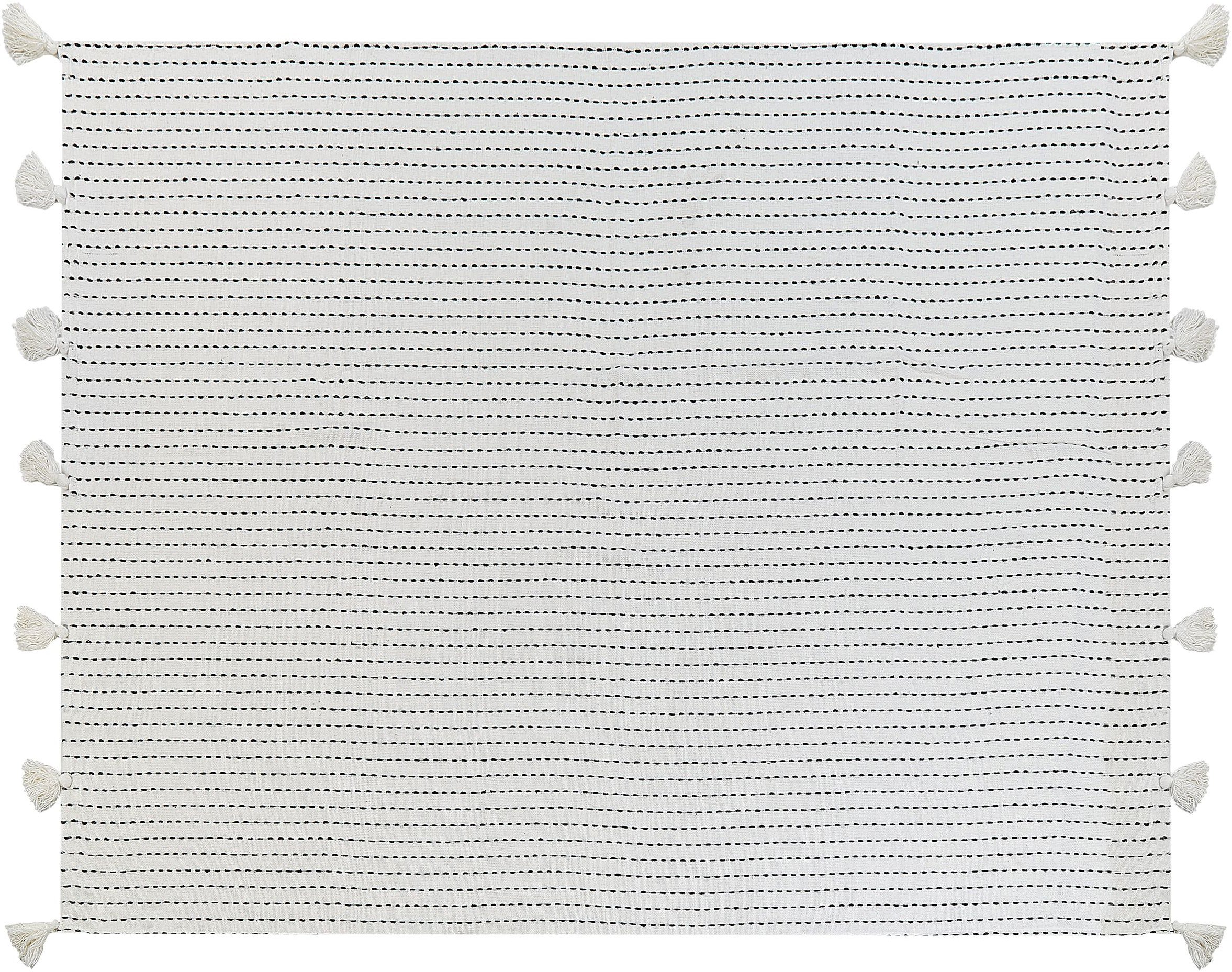 Narzuta na łóżko MODAR Bawełna 150 x 200 cm Złamana biel