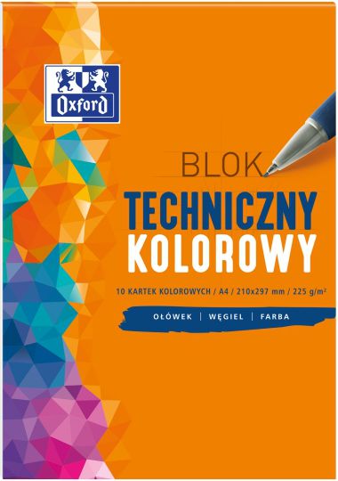 Oxford Blok techniczny A4 10k kolorowy