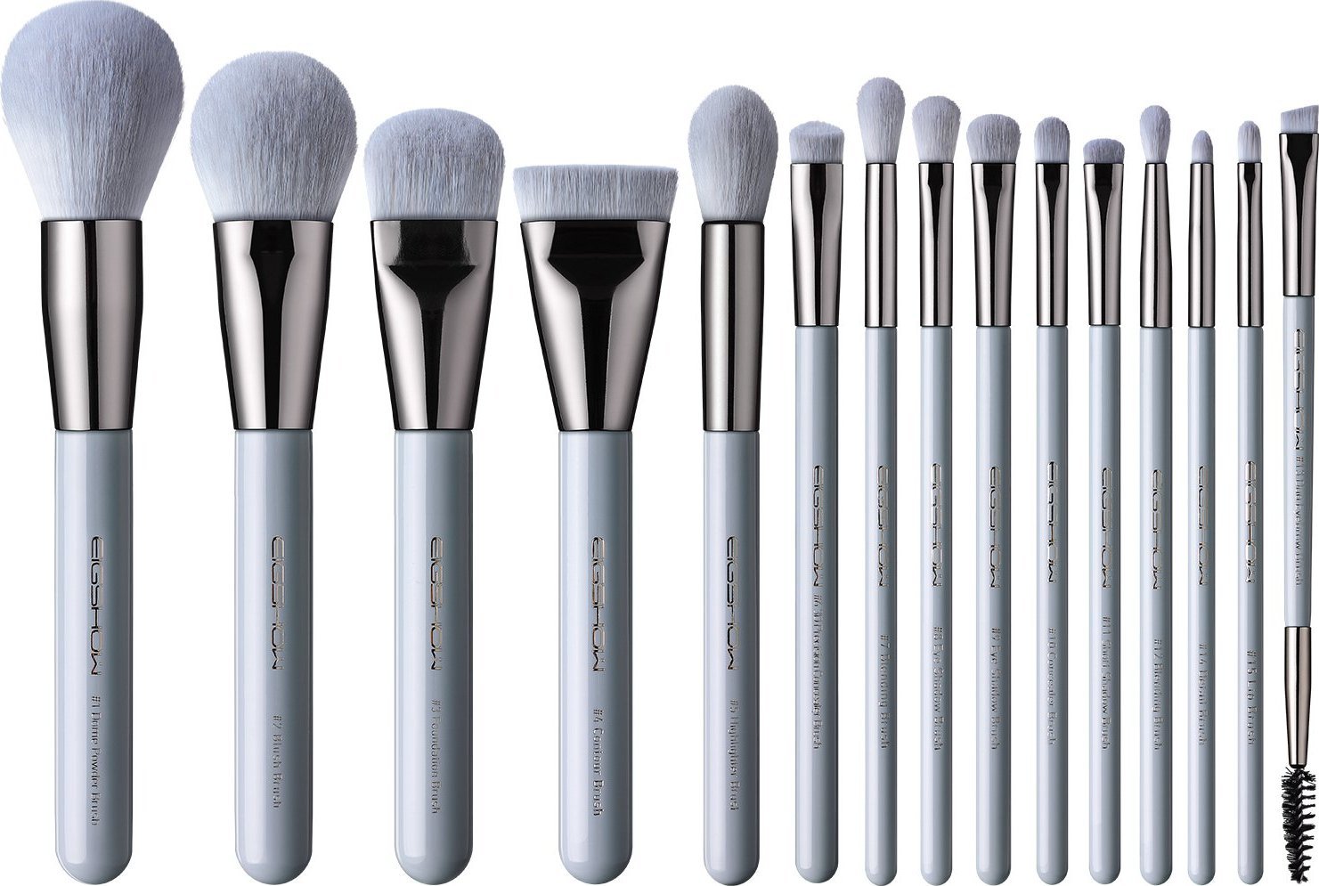 Eigshow Beauty Eigshow Beauty Zestaw 15 pędzli seria Jade Baby Blue