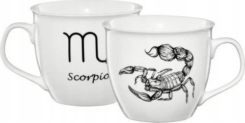 Dajar Kubek zodiak skorpion porcelanowy biały 550 ml
