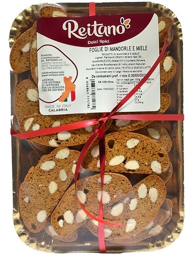 Ciastka Foglie di Mandorle e Miele 250g - Reitano