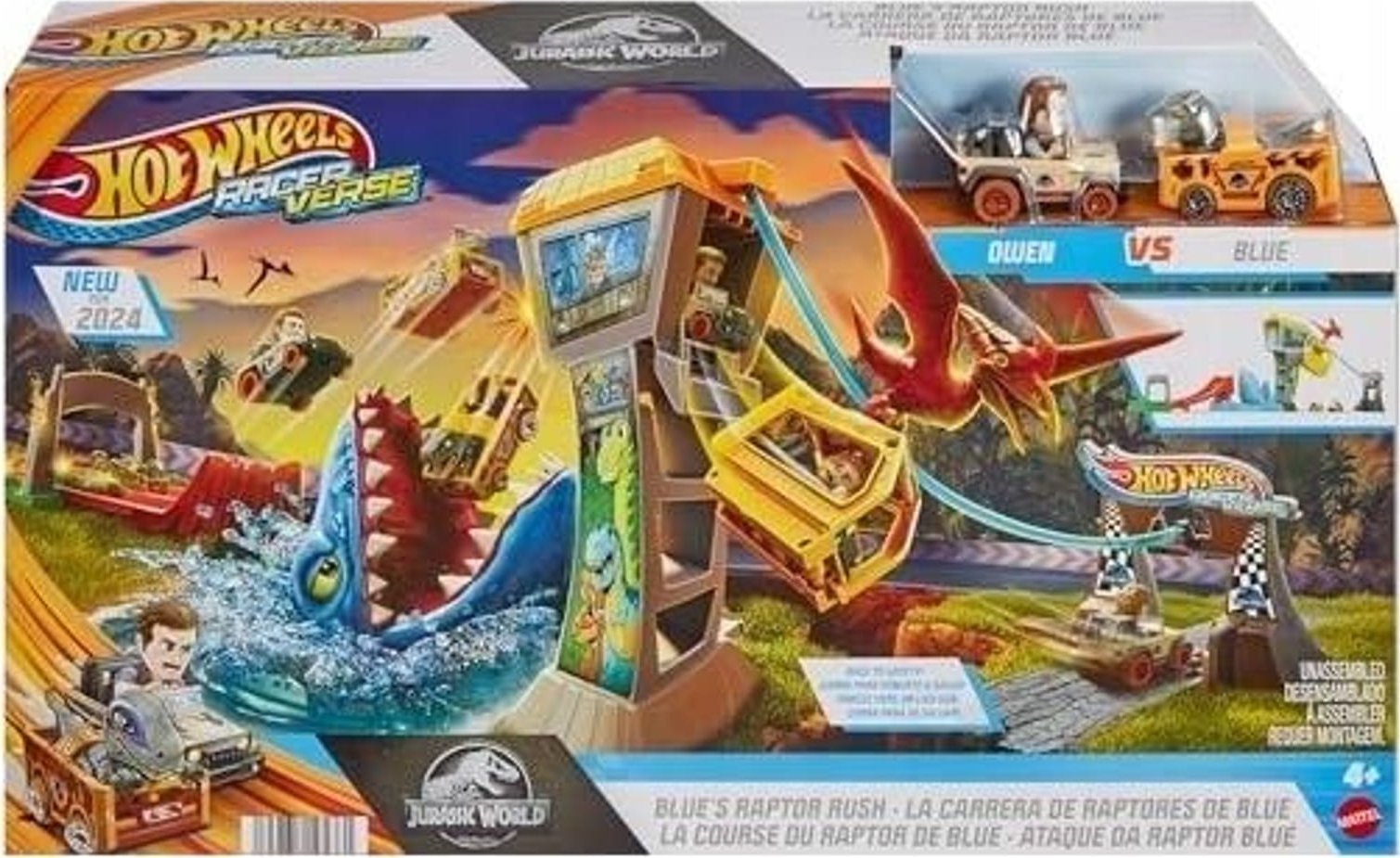 Mattel HW KOLEJKA LINOWA BLUE JURASSIC WORLD HTP12 WB3