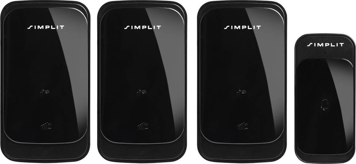 Simplit Dzwonek bezprzewodowy Dotykowy C3 3x Odbiornik 1x Nadajnik Sztuka
