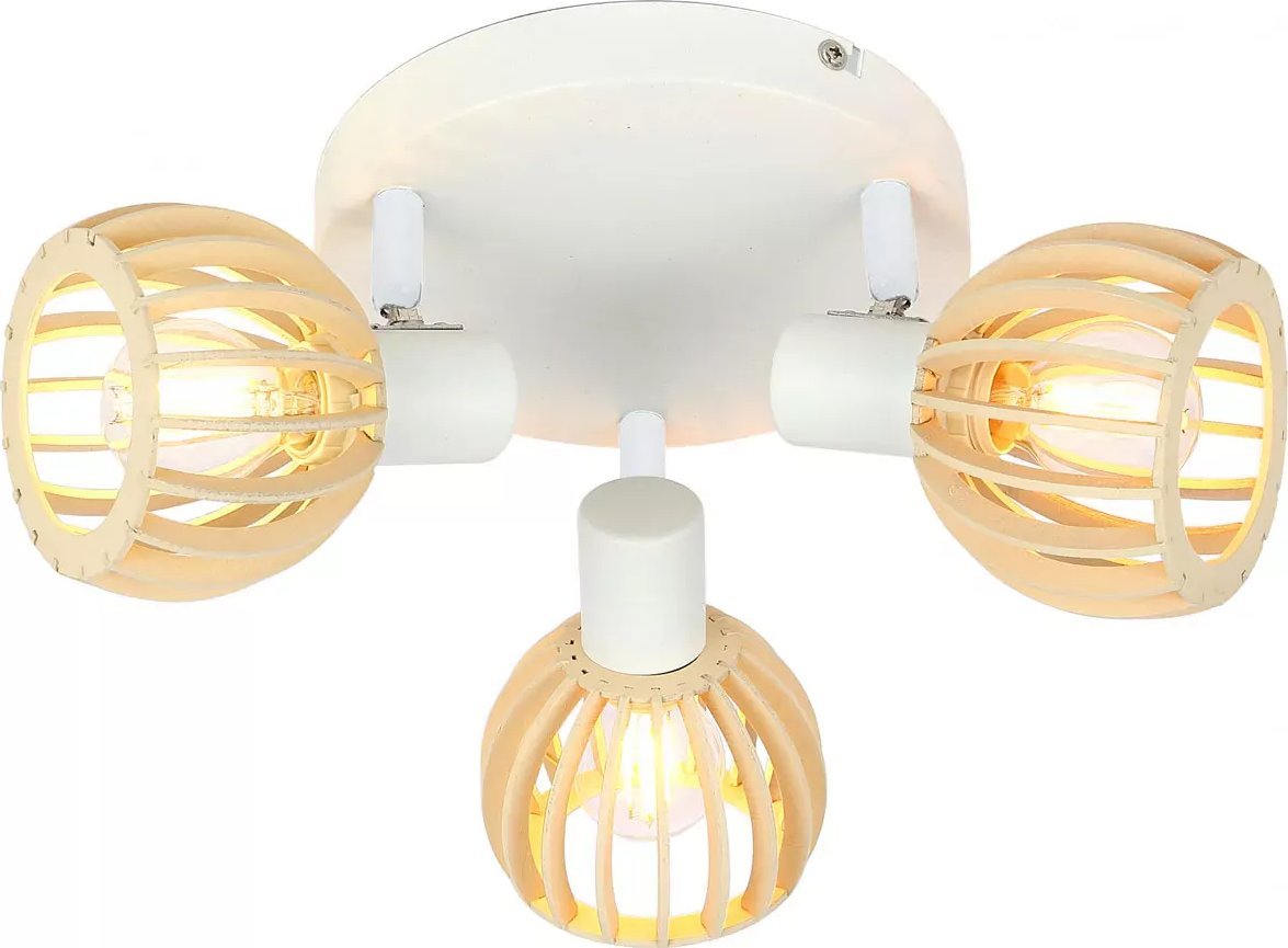 Lampa sufitowa Lumes Biała lampa sufitowa w stylu skandynawskim - K092-Treja