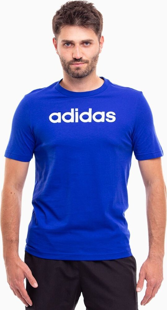 Adidas Koszulka męska adidas Essentials Single Jersey Linear Embroidered Logo niebieska IC9279 M