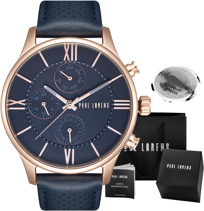 Zegarek Paul Lorens Zegarek męski SAVRESE-6F3 z GRAWEREM