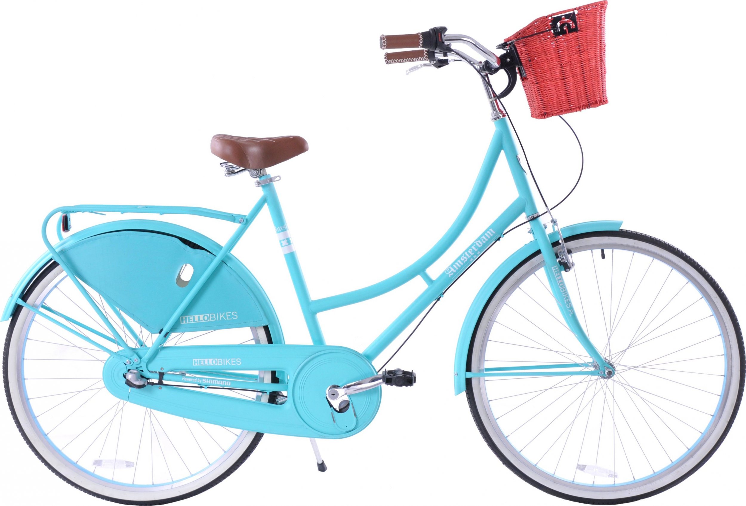 Hello Bikes Rower miejski 28 Hello Bikes AMSTERDAM 3S turkusowy