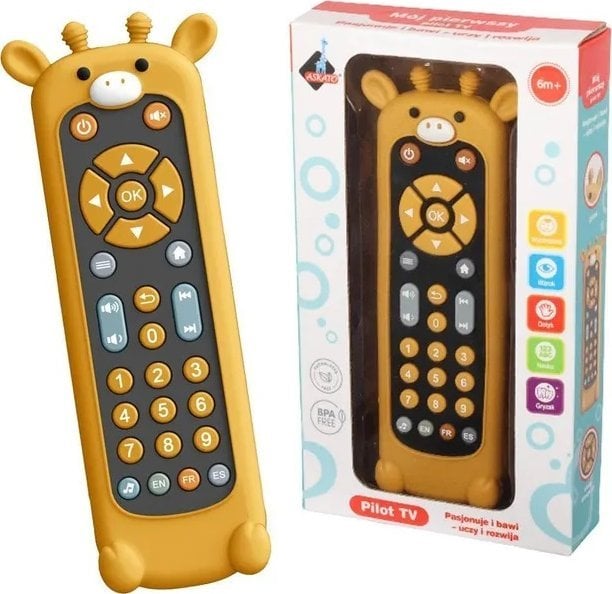 Askato Interaktywny Pilot do Telewizora z silikonową osłonką Żyrafa