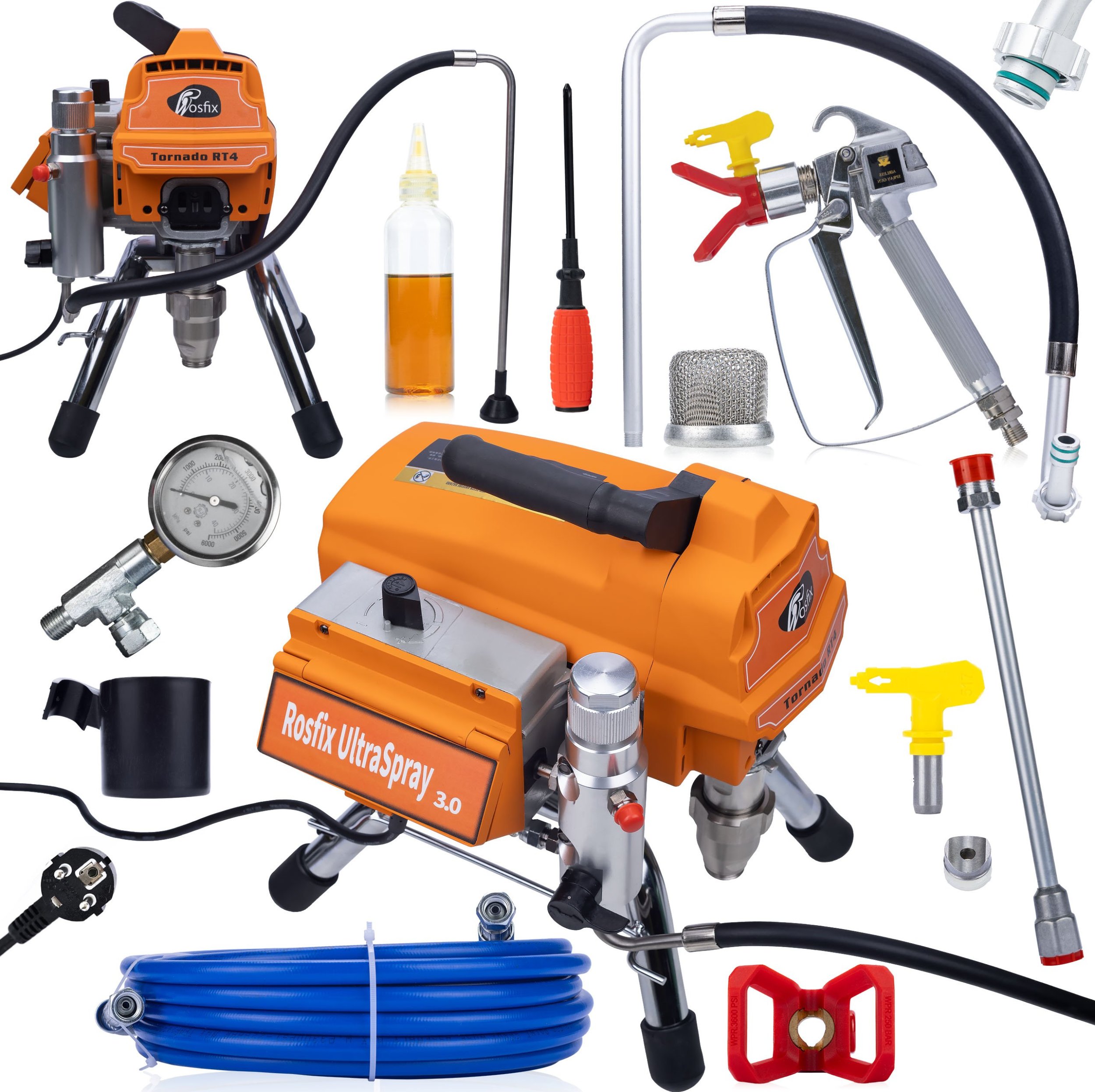 Rosfix PROFESJONALNY AGREGAT MALARSKI HYDRODYNAMICZNY 3000W ROSFIX TORNADO RT4 HQ