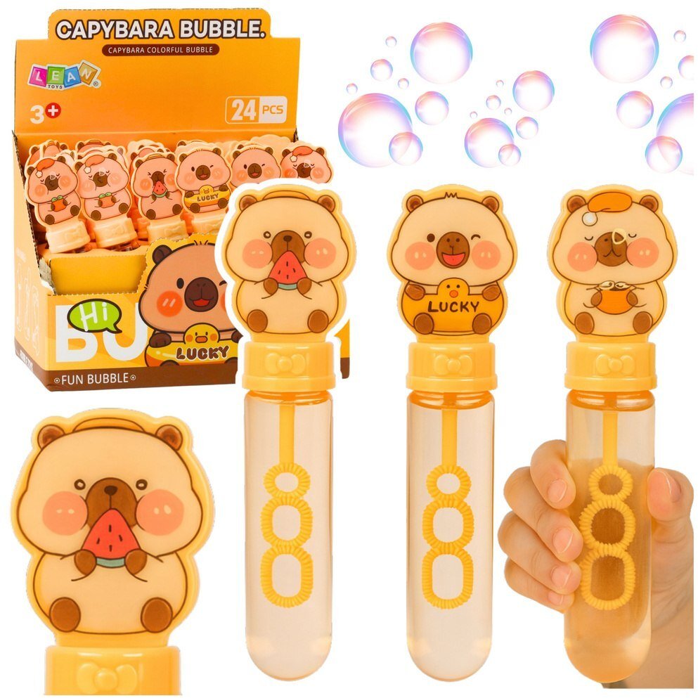 Bańki Mydlane Kapibara 3 Otwory Do Baniek 35 ml Mix