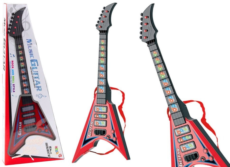 Gitara Elektryczna Dla Dzieci Światła Melodie Czerwona