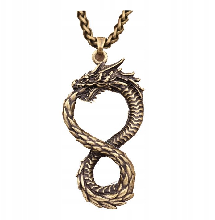 NASZYJNIK Smok UROBOROS Grecki Egipski SYMBOL 124