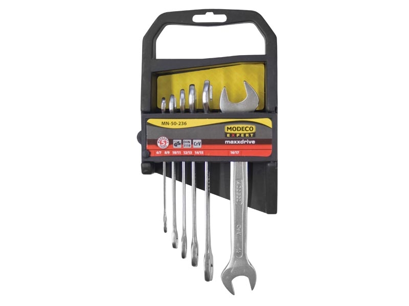 Modeco Zestaw kluczy płaskich 6-17mm 6szt. (MN-50-236)