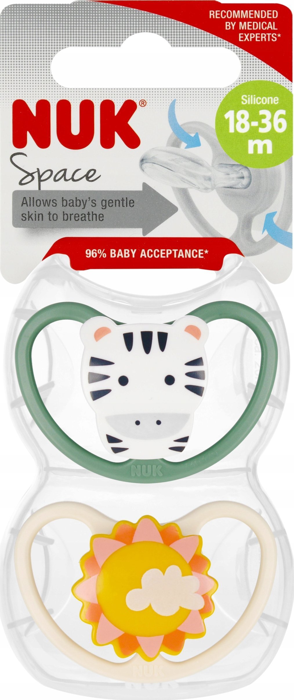 NUK Smoczek silikonowy Space 2 szt. (527870, 739501)