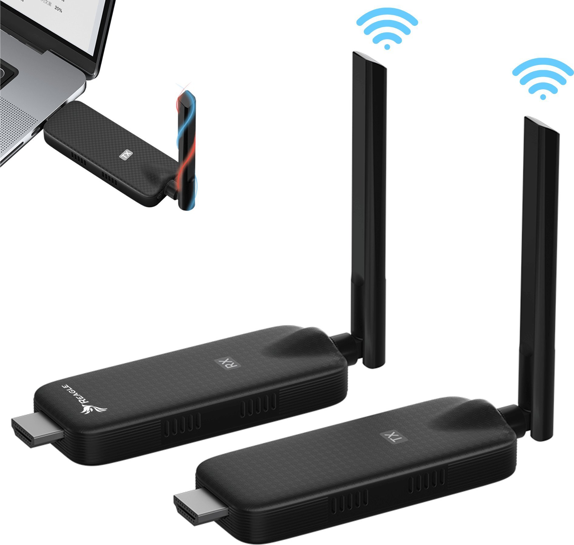 BEZPRZEWODOWY TRANSMITER OBRAZU HDMI NADAJNIK ODBIORNIK FULL HD 60Hz 50M REAGLE