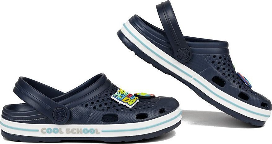 Coqui Chodaki sandały klapki dla dzieci Coqui Lindo granatowo-białe 6423-415-2132 24-25