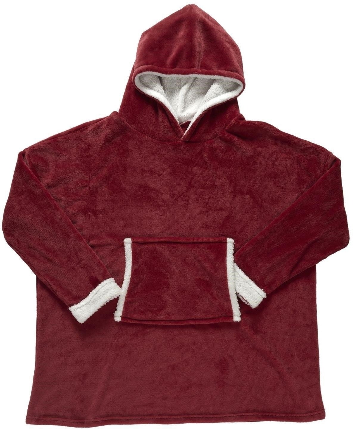 INTESI BLUZA OCIEPLANA Z KIESZENIĄ/ SNUDDIE BORDOWA