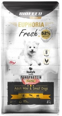 BIOFEED Euphoria Fresh Meat Adult Mini & Small Indyk Monoprotein 2kg