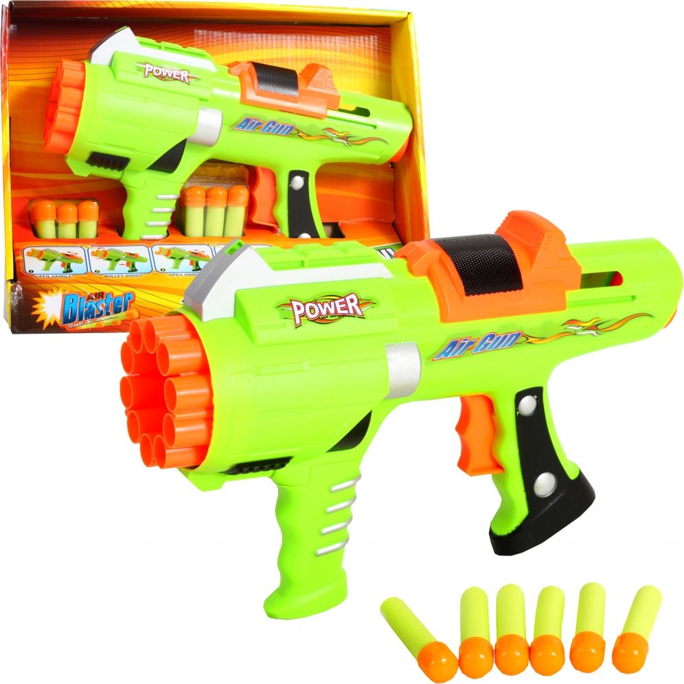 MalPlay Pistolet machine gun+ 10 strzałek piankowych