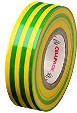 Cellpack Taśma izolacyjna 128 PVC żółto-zielona 10m (145808)