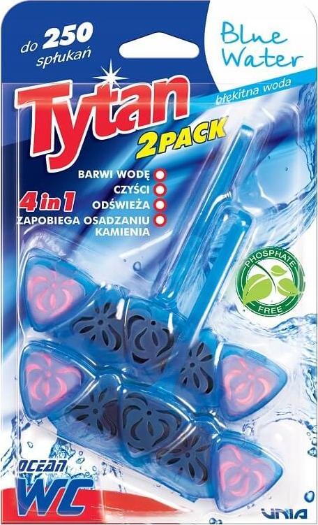Tytan 4w1 KOSTKA toaletowa DO WC TYTAN BLUE WATER 2x40g
