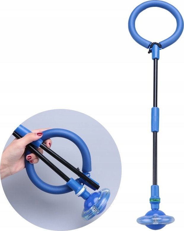 Hedo Hula hop skakanka na nogę składana dla dzieci z Diodami LED, niebieska