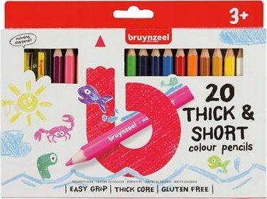 BRUYNZEEL SAKURA Bruynzeel Short & thick colour pencil set | 20 colours