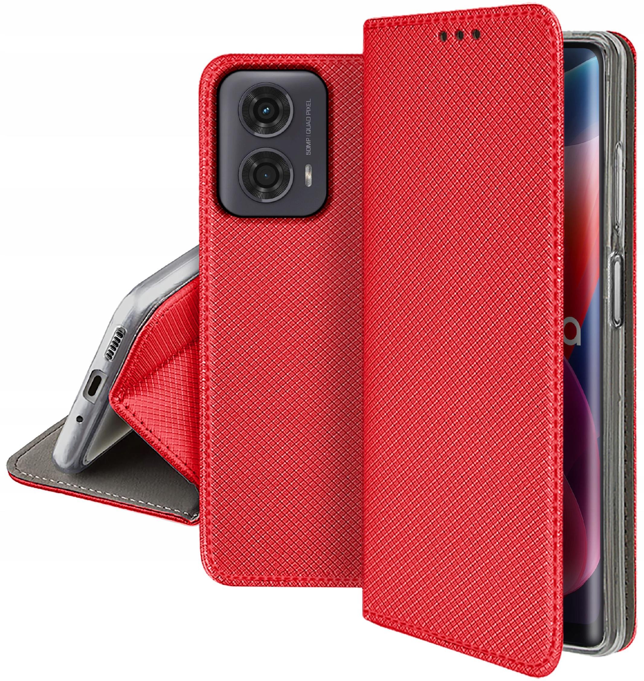Etui do Motorola Moto G24 |G24 POWER |G04 SMART MAGNET CASE PORTFEL + SZKŁO