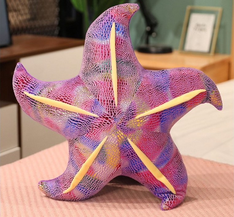 LeanToys Maskotka Pluszowa Rozgwiazda Fioletowa Poduszka 45 cm