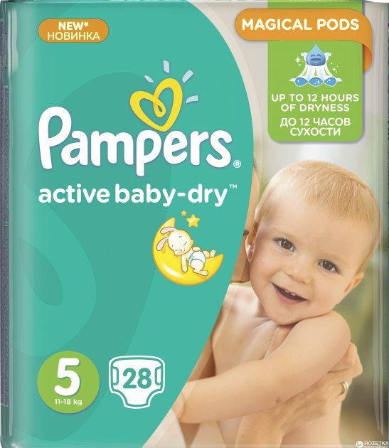 Pampers Pieluszki Active Baby 5, 11-18 kg, 28 szt.
