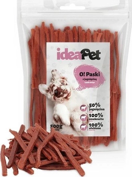 IdeaPet IDEAPET 500g PASKI Z JAGNIĘCINĄ