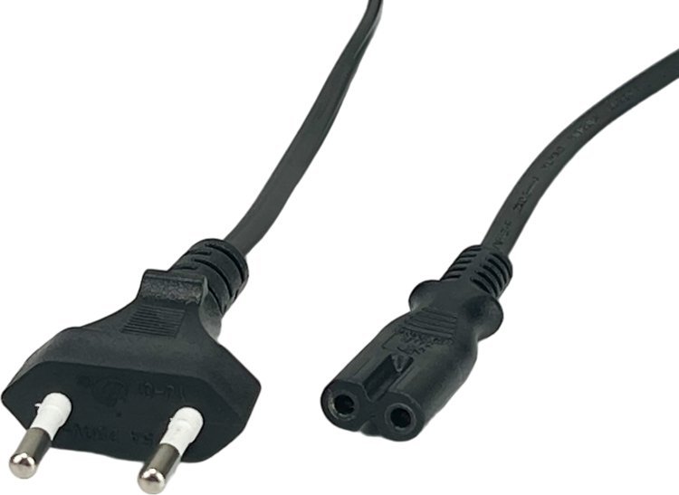 POSAC-C7EU18BK: POS AC cable C7-QT8[2,5A]-CEE7/16-YJ01[2,5A] H03VVH2-F2G0,75 L=1800 black
