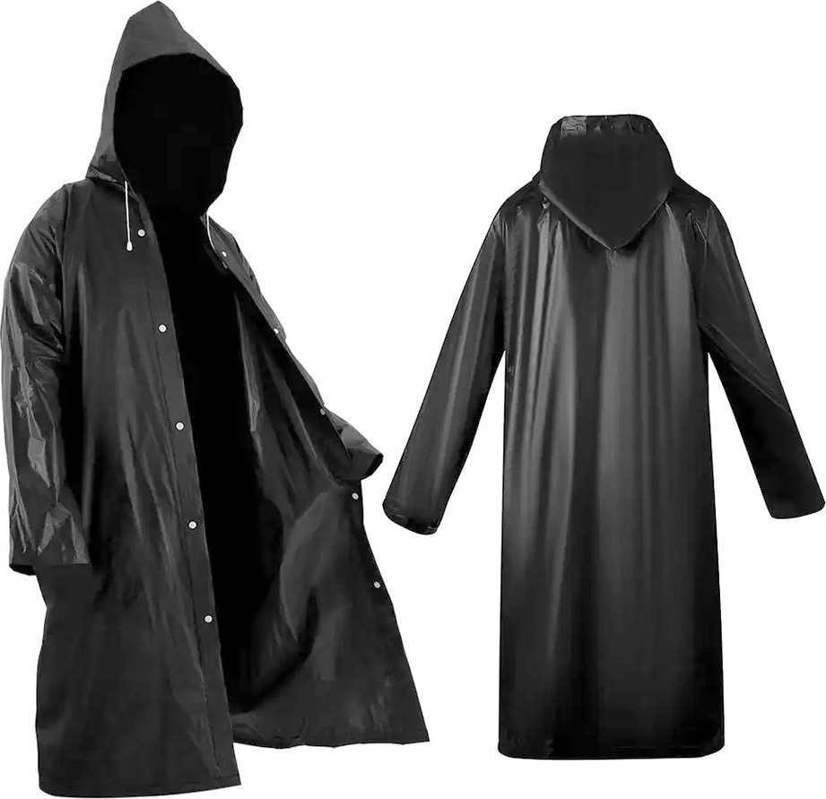 Trizand Płaszcz przeciwdeszczowy czarny (21840)