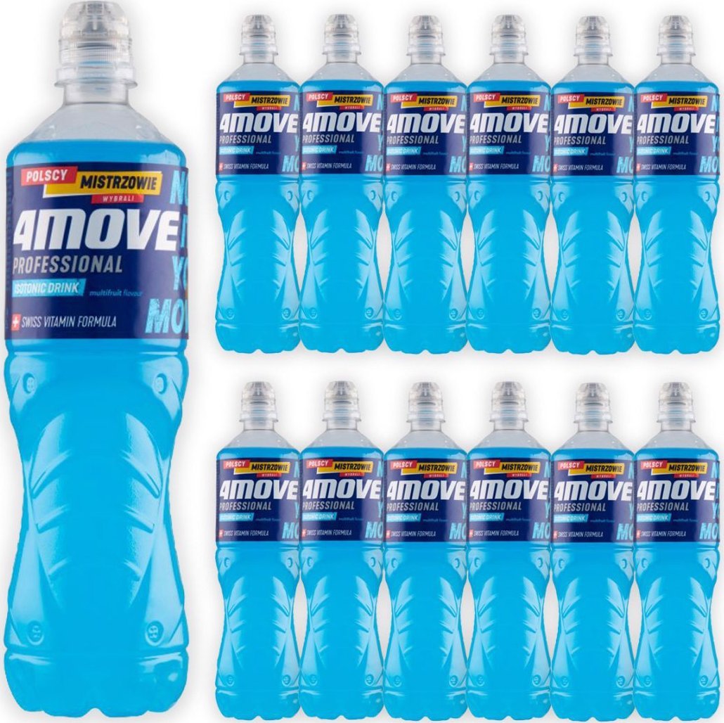 4Move 4Move Napój izotoniczny niegazowany o smaku wieloowocowym 750 ml x 12 sztuk