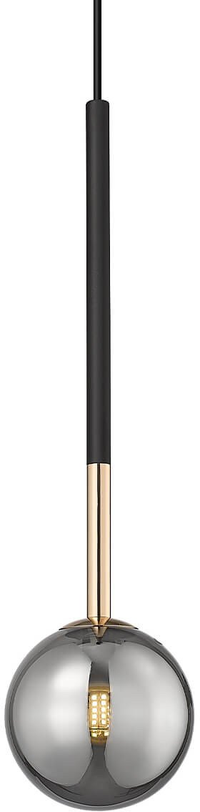 Kulista lampa zwis Arcturus P0574-01F-SDFZ Zumaline dymiony złoty czarny