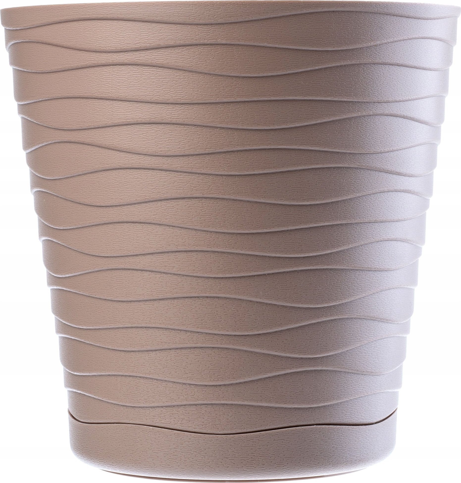 Kadax Doniczka Osłonka Na Kwiaty Podstawka Beżowa 21cm