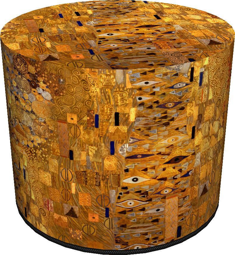 Bertoni-arco Okrągła pufa dekoracyjna - GOLDEN LIFE