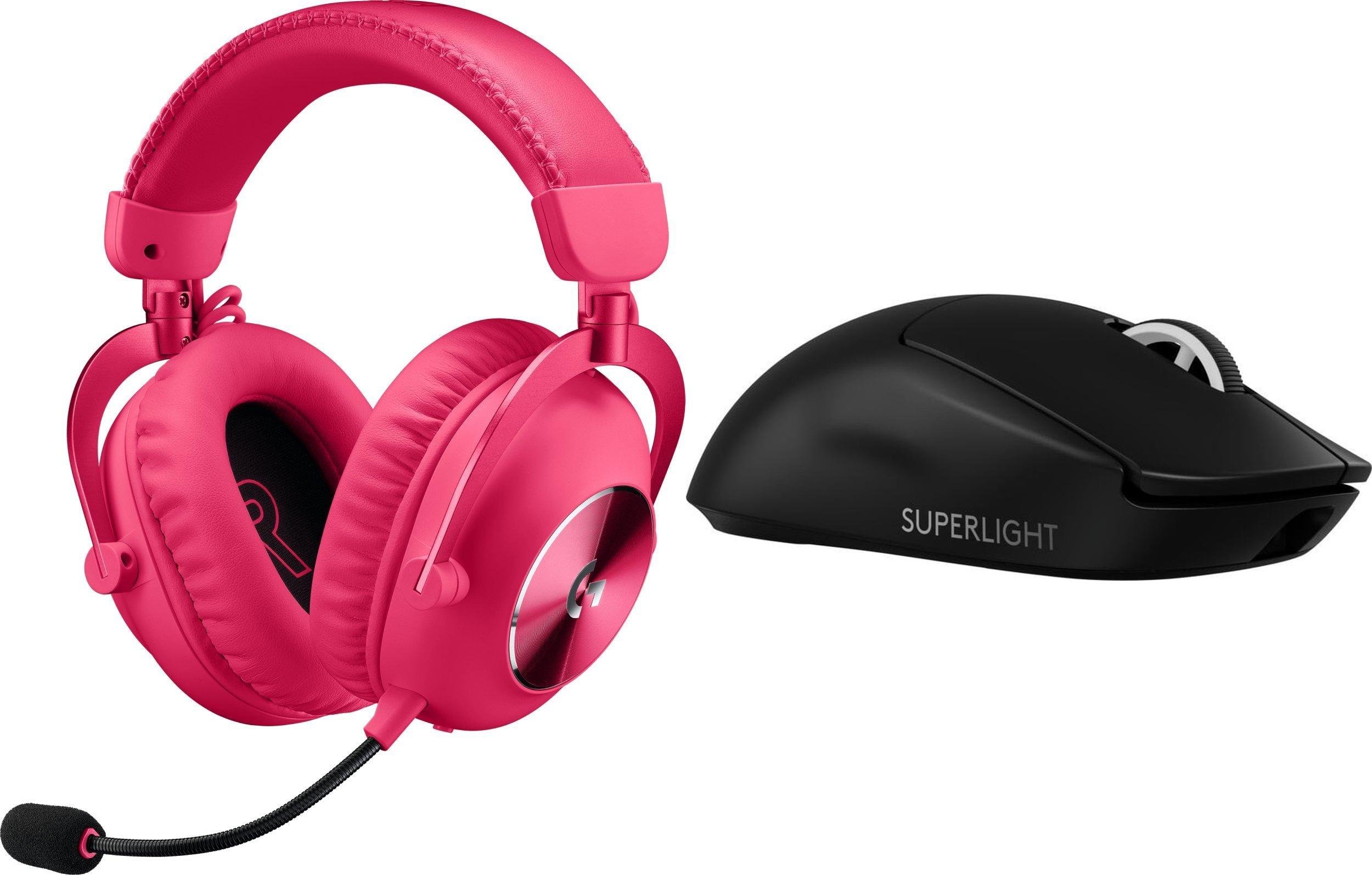Słuchawki Logitech G Pro X2 Lightspeed Różowe (981-001275) + G PRO X SuperLight 2 (910-006630)