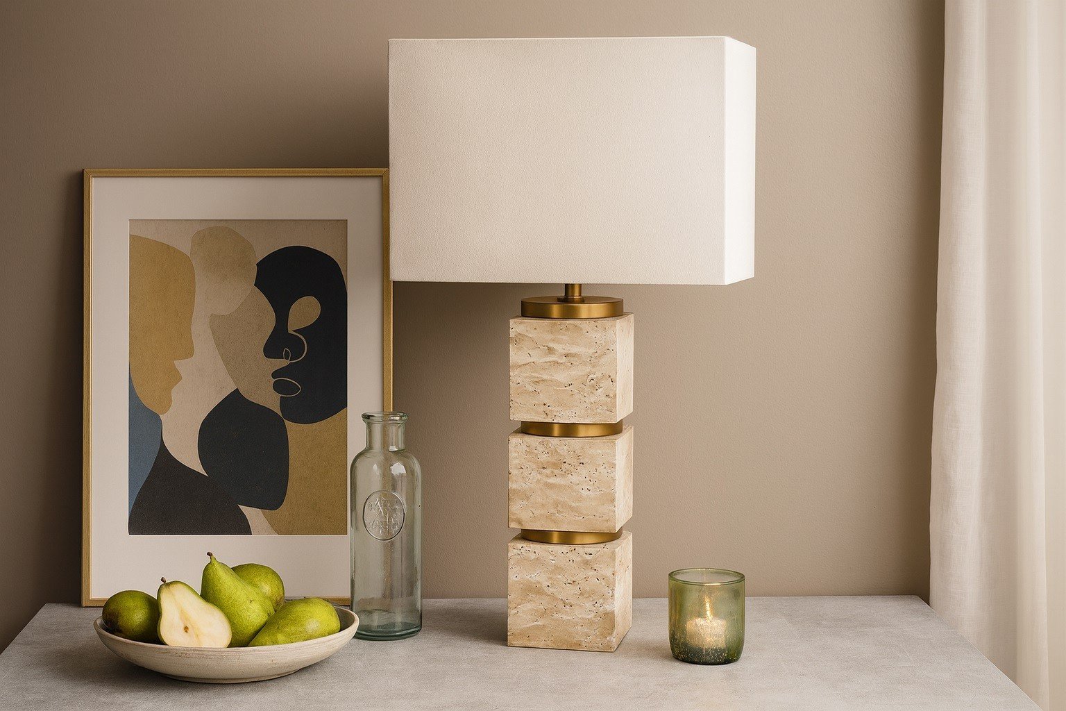 Lampa z kloszem kamienna AP180150