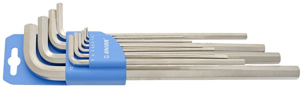 KLUCZE IMBUSOWE DLUGIE ZESTAW 10 SZT 1,5-12MM UNIOR