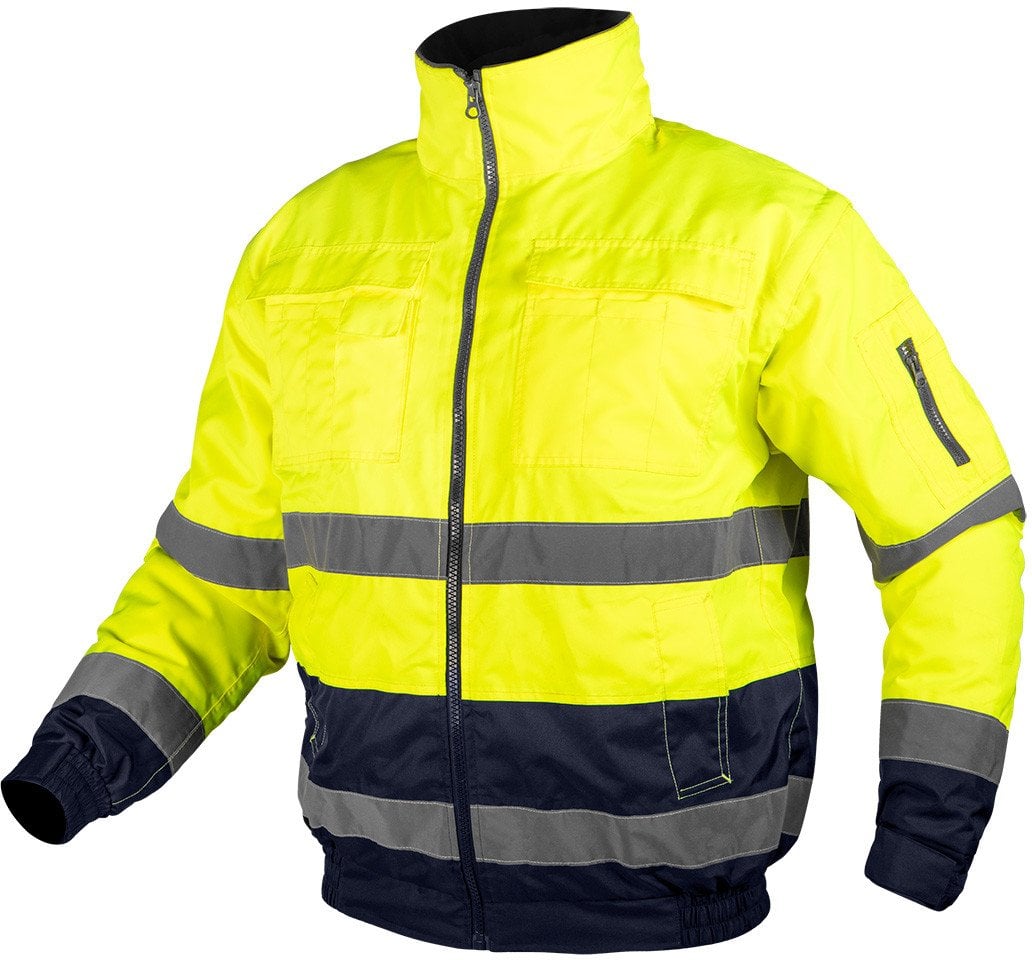 Kurtka robocza ostrzegawcza 3w1, ocieplana, żółto-granatowa, rozmiar M