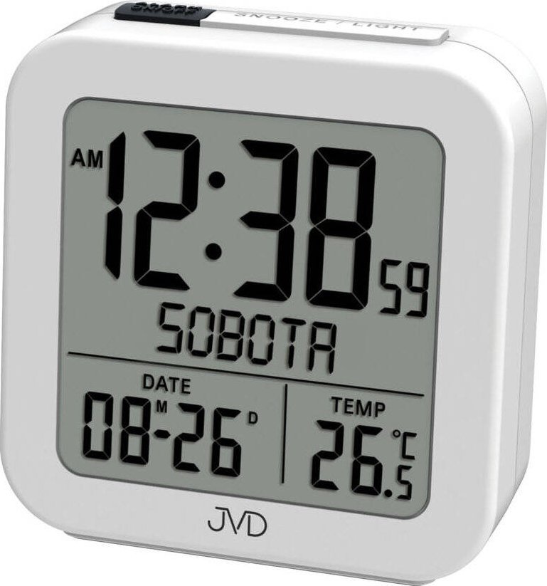 JVD Zegar budzik JVD RB9370.1 polskie dni tygodnia .