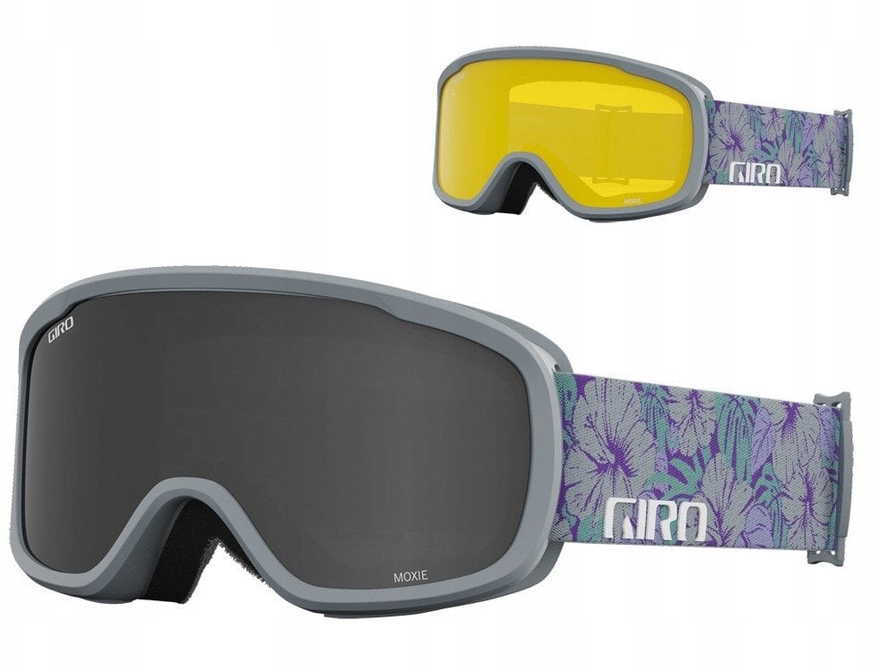 Gogle zimowe GIRO MOXIE GREY BOTANICAL (szyba ULTRA BLACK + YELLOW 77% S1) (NEW 2023/2024)