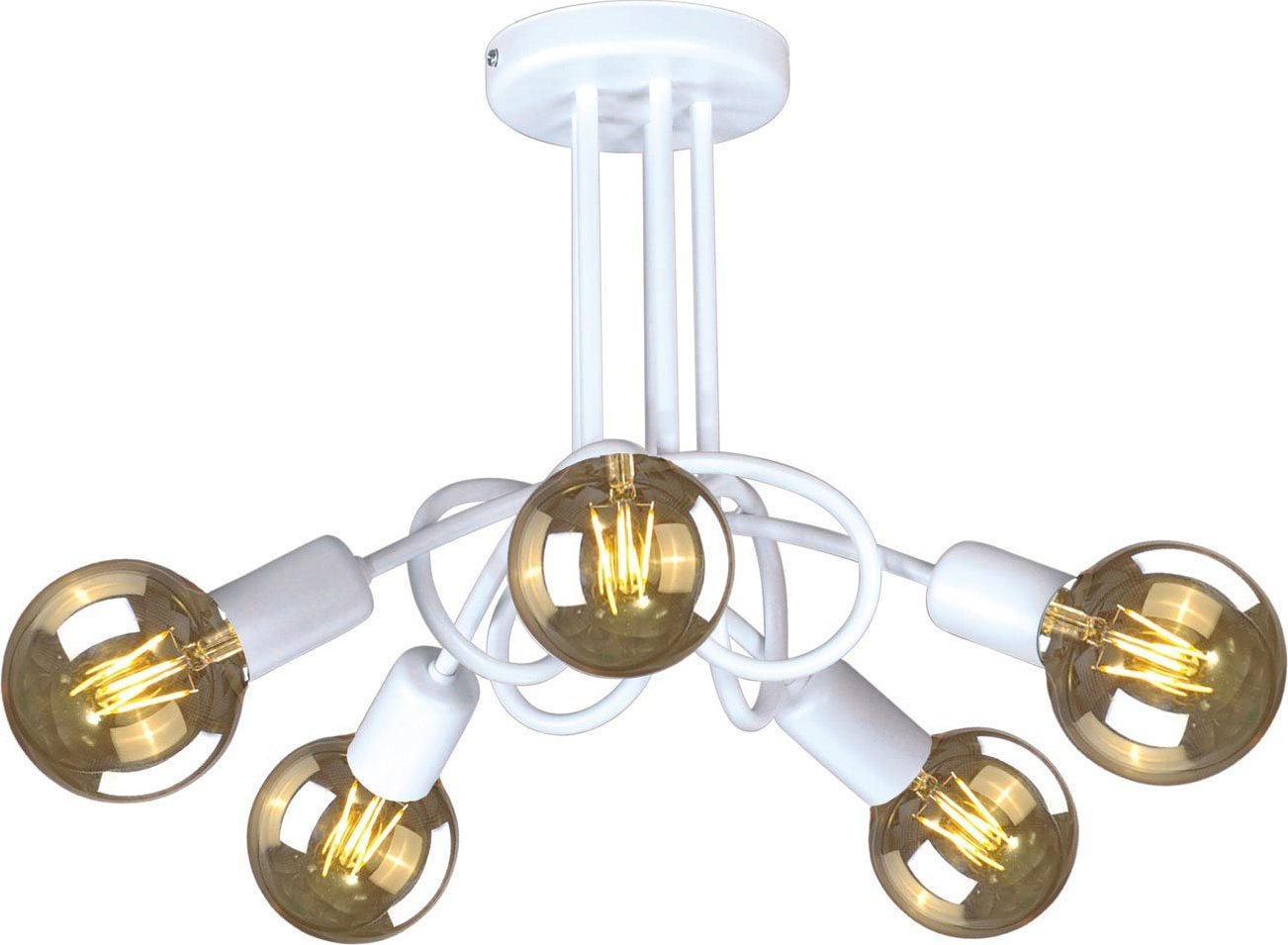 Lampa sufitowa Lumes Biała nowoczesna lampa sufitowa supeł - S147-Tova