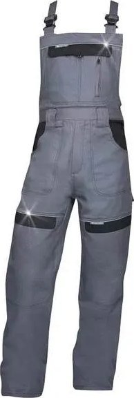 Ardon ARDON COOL TREND - Spodnie ogrodniczki ARDONCOOL TREND szaro-czarne przedłużone S - szaro-czarny H8406 S