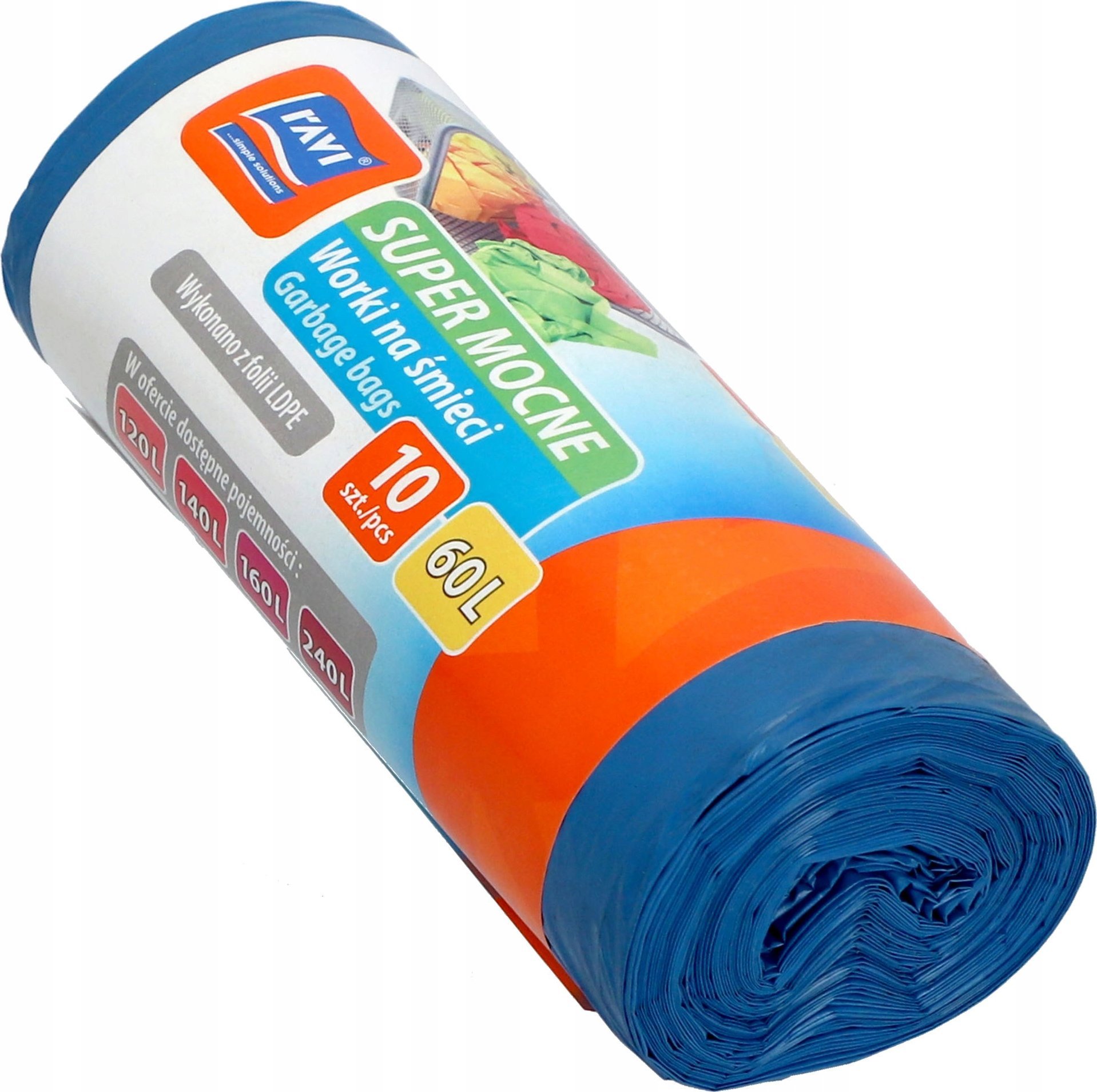 Kosz na śmieci Kadax Worki Na Śmieci Super Mocne Niebieskie 60 L 10 szt