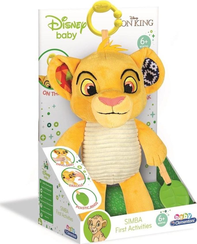 Clementoni PLUSZAK KRÓL LEW Z GRZECHOTKĄ I PISZCZKIEM 28 CM CLEMENTONI 28511