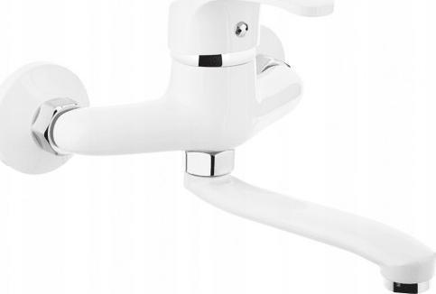 Bateria umywalkowa Kuchinox Bateria umywalkowa łazienkowa ścienna Kakadu biała