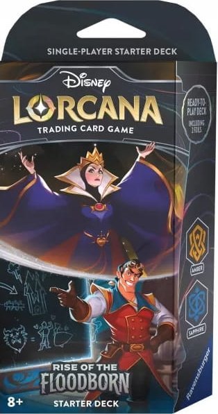 Ravensburger Disney Lorcana Rise of the Floodborn: Amber & Sapphire Starter Deck